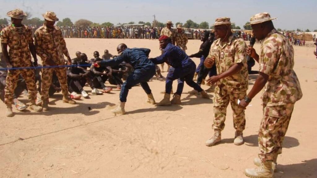 Training 40 security guards to protect a camp for the displaced in Nigeria