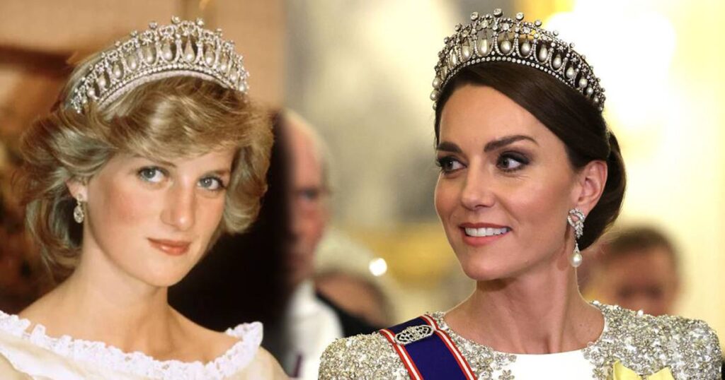 Kate Middleton wears tiara once belonging to Diana at state dinner