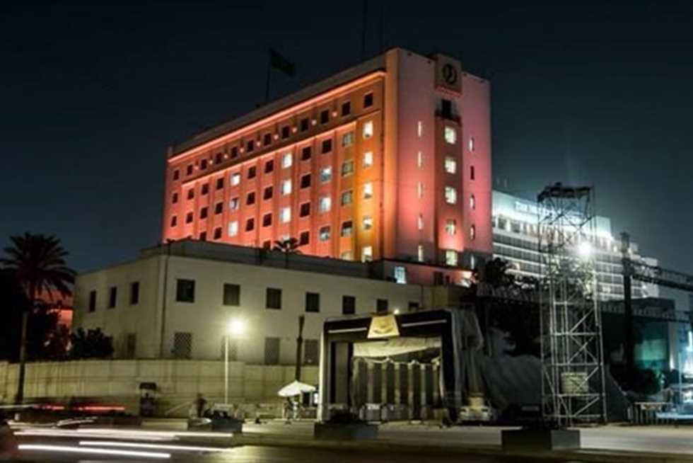 The Arab League lights its headquarters in orange to combat violence against women