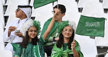 City educational stadium stadiums are adorned with green to support Saudi Arabia against Poland .. Pictures